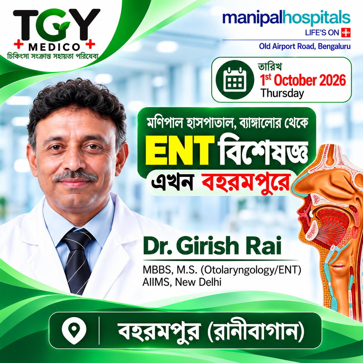 Consultant -Ear Nose & Throat
